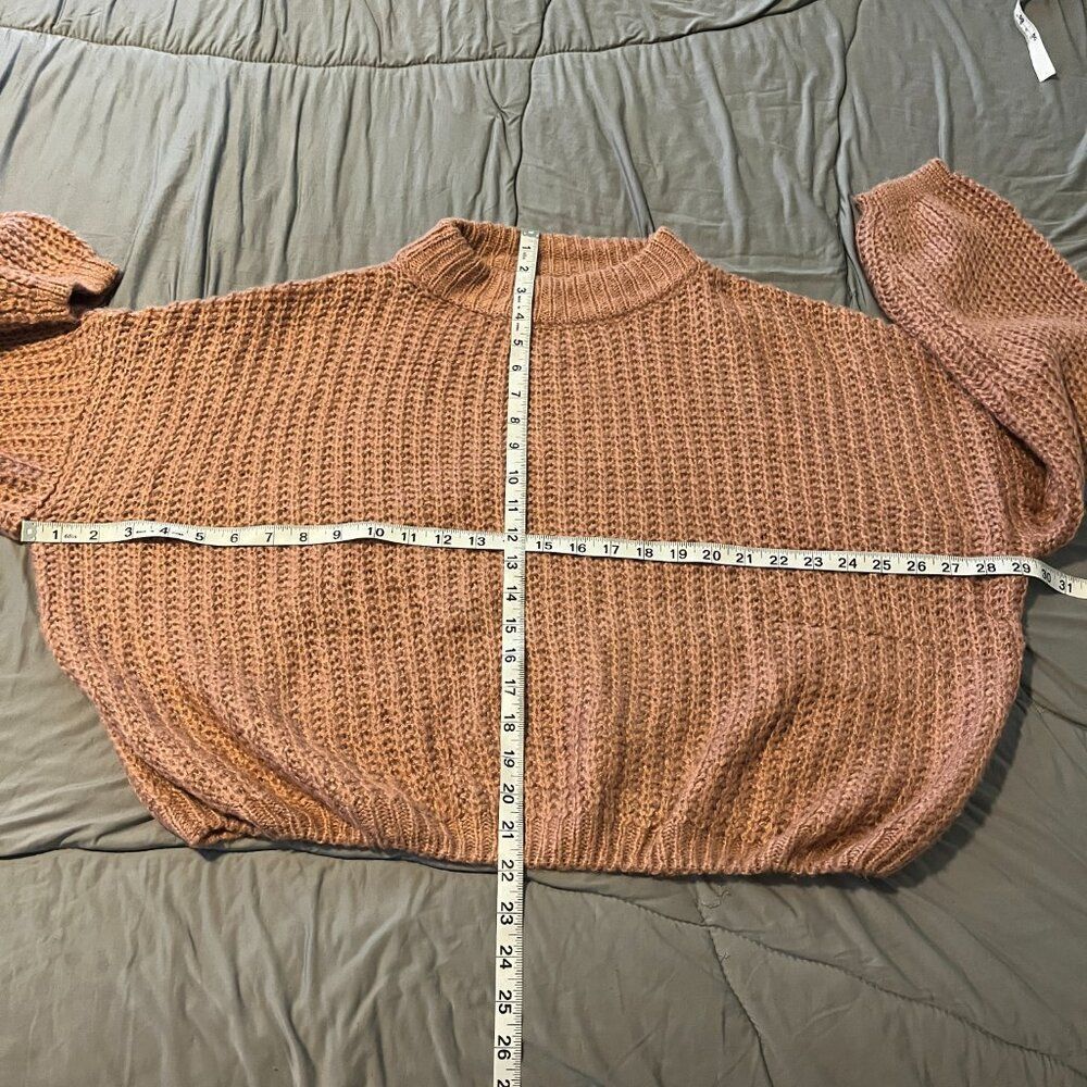 Women's Pink Pullover Sweater - Picture 5 of 6